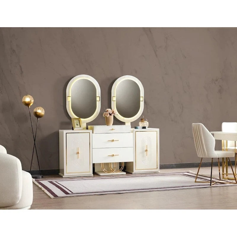 Marsille Modern Buffet With Mirror For Dining Room