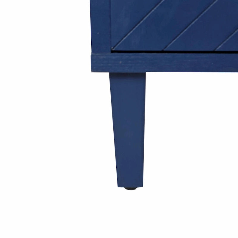 4-Door Storage Cabinet with Pine Legs