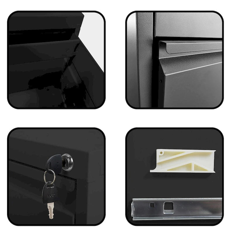 3-Drawer Metal Vertical File Cabinet with Lock