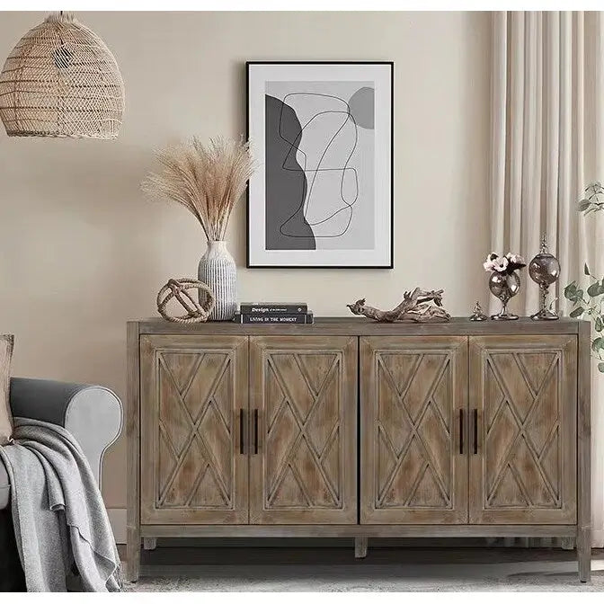 4 Door Wooden Sideboard Cabinet