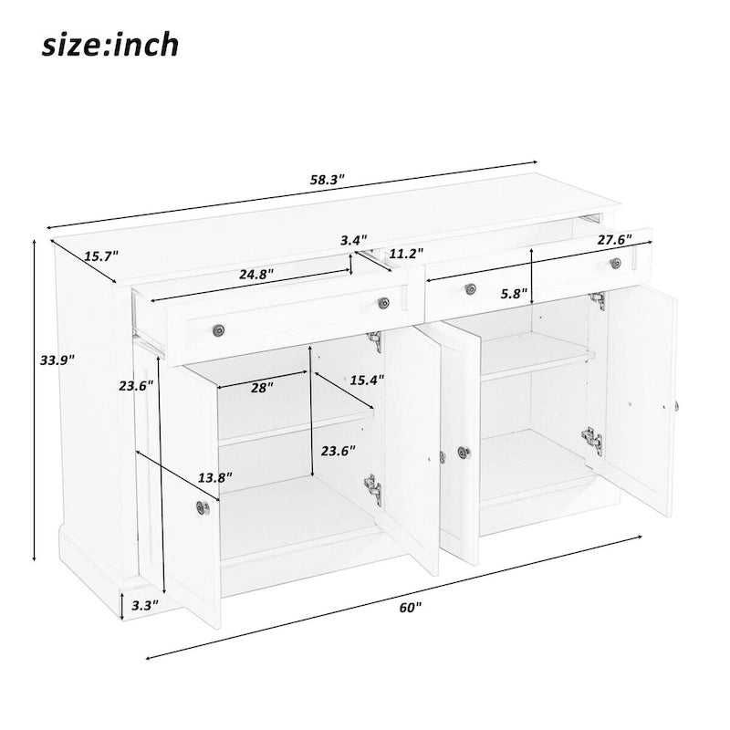 Buffet Cabinet with 2 Drawers