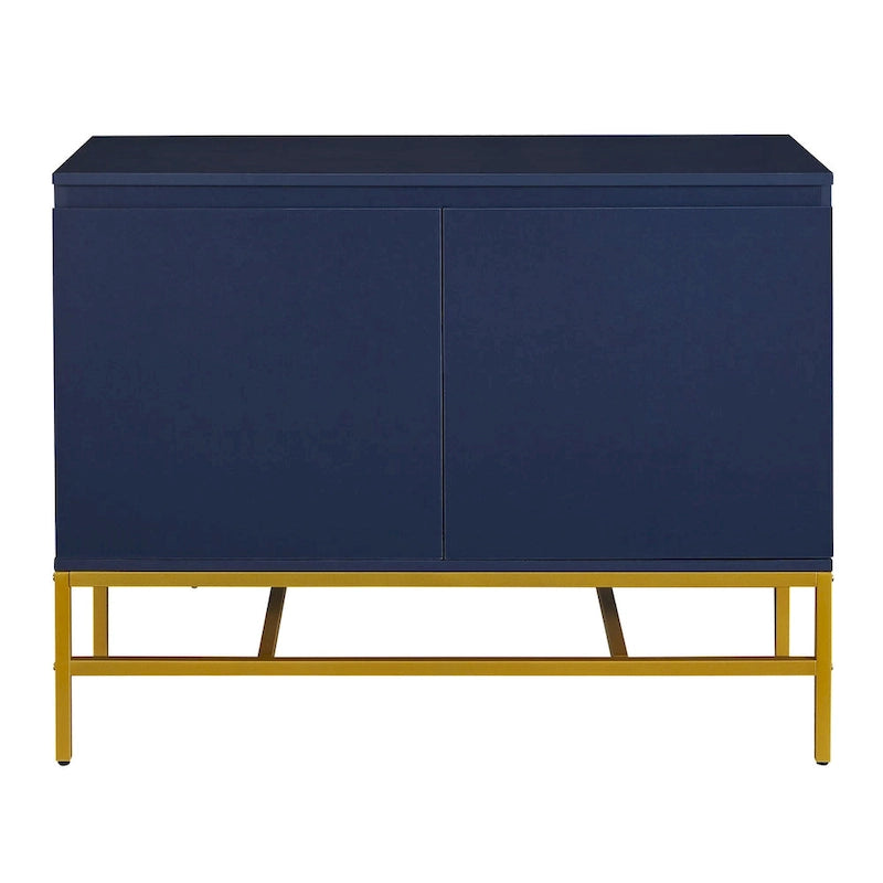 Two Door Sideboard with Gold Metal Legs for Living Room & Dining Room