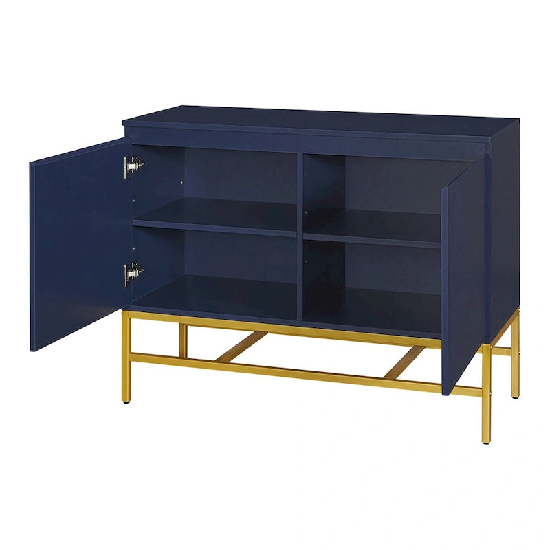 Two Door Sideboard with Gold Metal Legs for Living Room & Dining Room