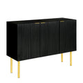 Sideboard Cabinet with Gold Metal Legs, Handles and Adjustable Shelves
