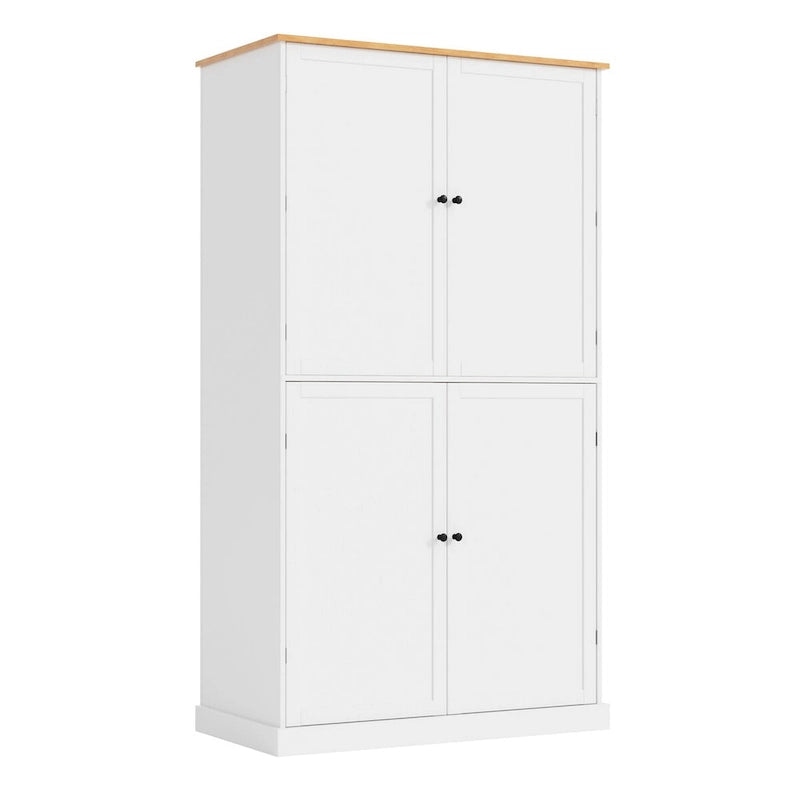 40.2x20x71.3 Inch Freestanding Kitchen Pantry Storage Cabinet with 2 Drawers & 8 Door Shelves
