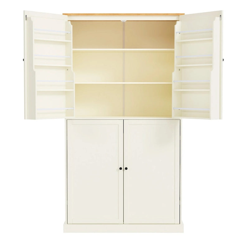 40.2x20x71.3 Inch Freestanding Kitchen Pantry Storage Cabinet with 2 Drawers & 8 Door Shelves