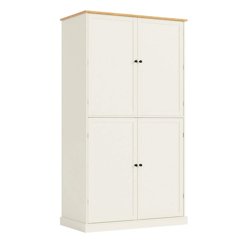 40.2x20x71.3 Inch Freestanding Kitchen Pantry Storage Cabinet with 2 Drawers & 8 Door Shelves