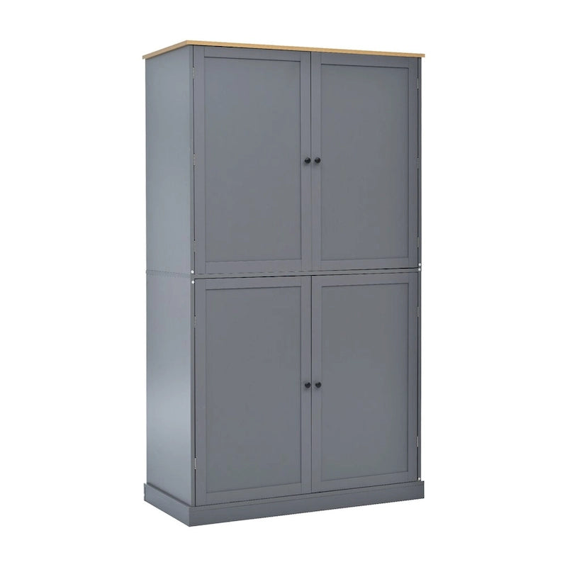 40.2x20x71.3 Inch Freestanding Kitchen Pantry Storage Cabinet with 2 Drawers & 8 Door Shelves