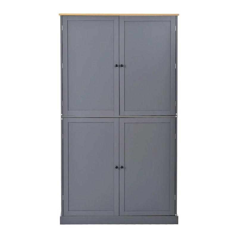 40.2x20x71.3 Inch Freestanding Kitchen Pantry Storage Cabinet with 2 Drawers & 8 Door Shelves