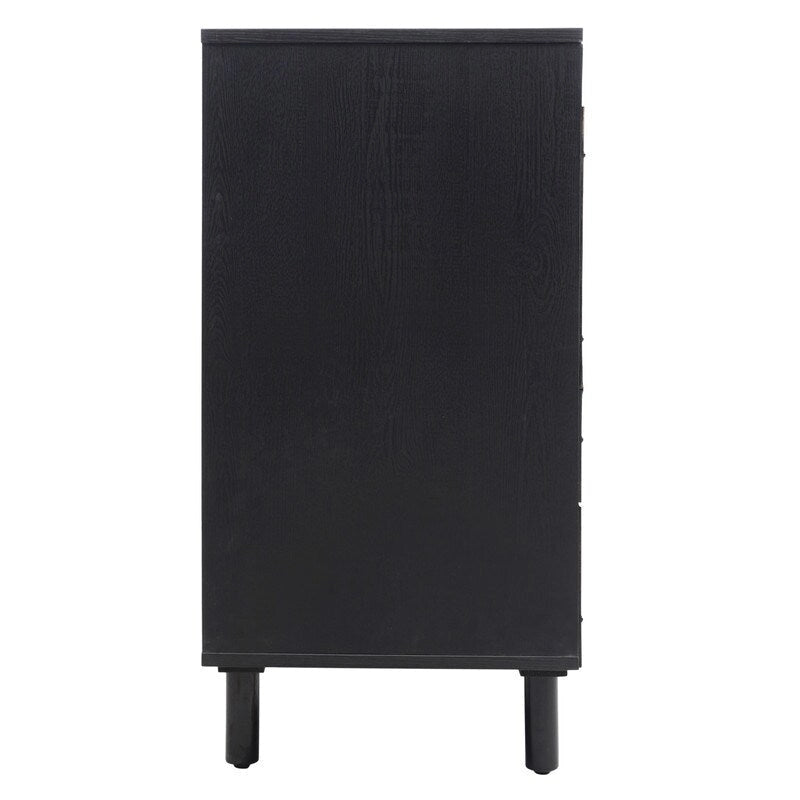 4-Door Rattan Storage Cabinet