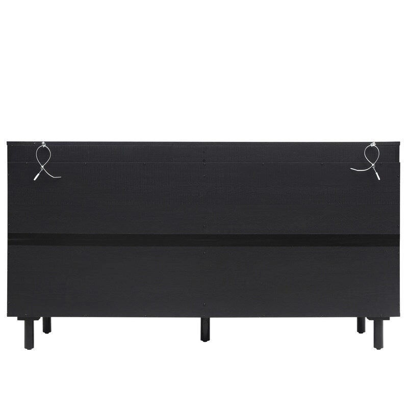 4-Door Rattan Storage Cabinet