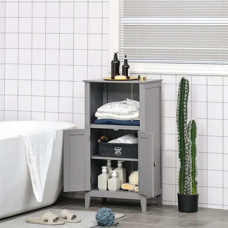 Freestanding Storage Cabinet with Double Doors