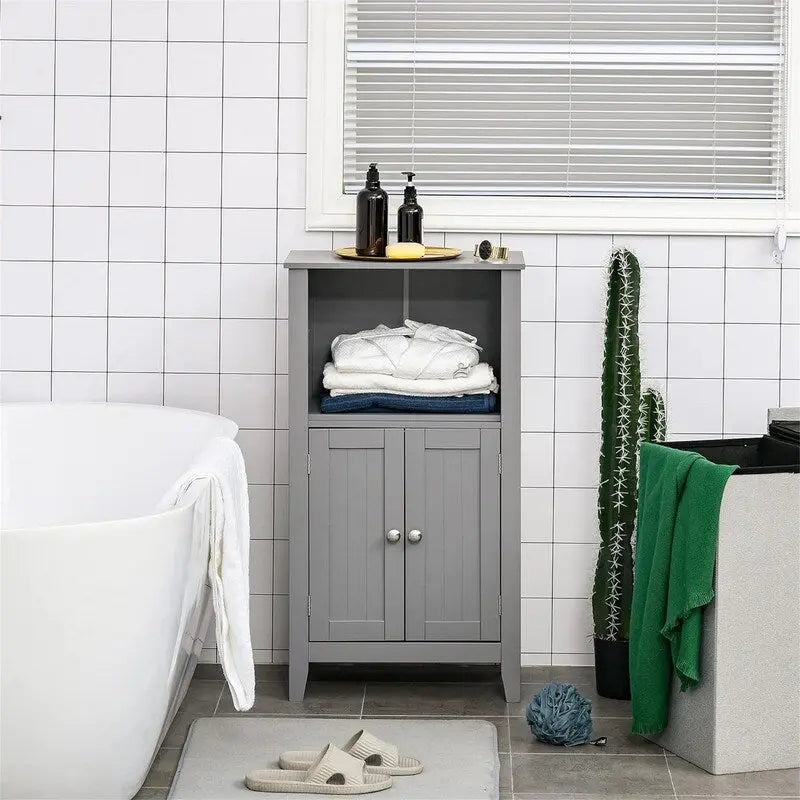 Freestanding Storage Cabinet with Double Doors