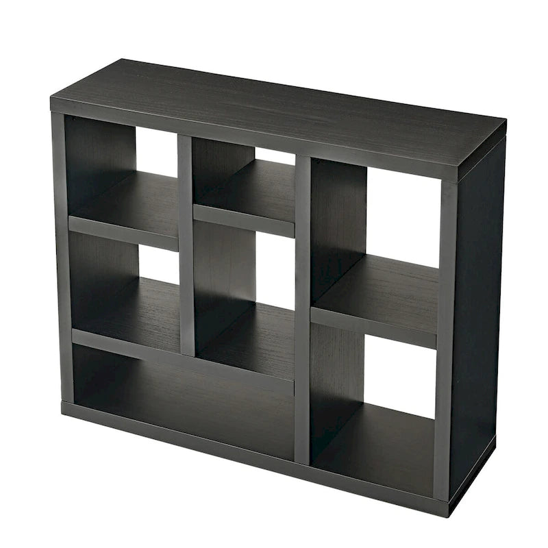 Open Shelf Bookcase with 7 Cube Storage Spaces, Freestanding Floor Standing Display Cabinet for Entryway