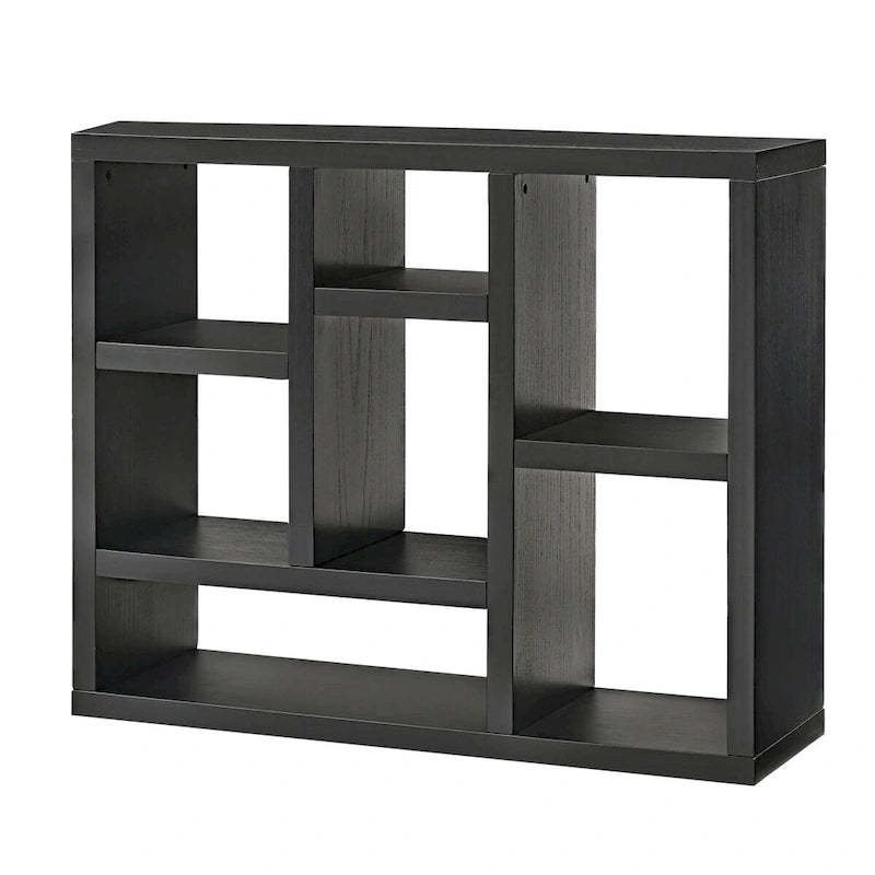 Open Shelf Bookcase with 7 Cube Storage Spaces, Freestanding Floor Standing Display Cabinet for Entryway