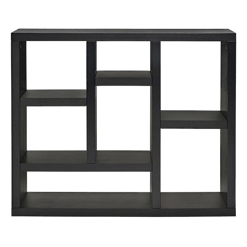 Open Shelf Bookcase with 7 Cube Storage Spaces, Freestanding Floor Standing Display Cabinet for Entryway