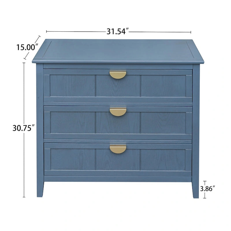 3 Drawer Cabinet, Suitable for Bedroom, Living Room and Entryway
