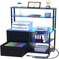 File Cabinet with 3 Drawers and Shelves