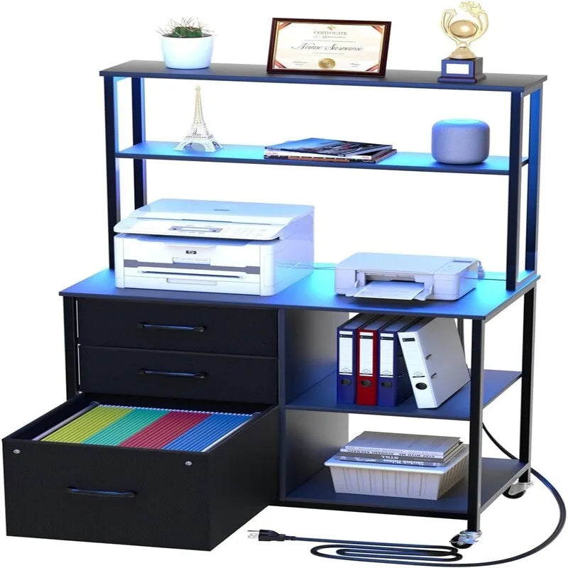 File Cabinet with 3 Drawers and Shelves