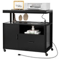 Rolling Filing Cabinet Cart - 15.7"D x 31.5"W x 29.9"H