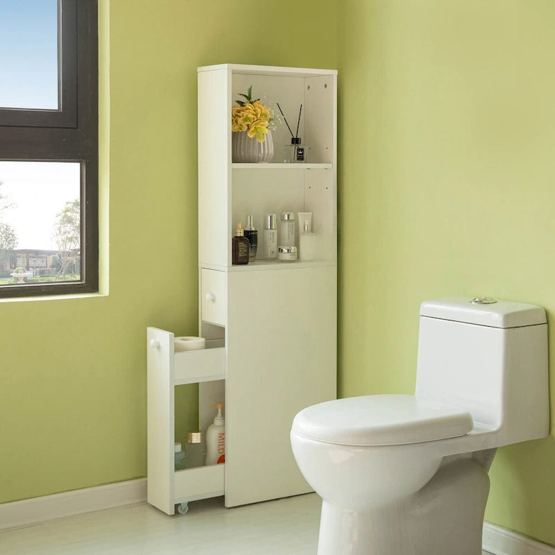 Bathroom Storage Cabinet with Drawer and Adjustable Shelf