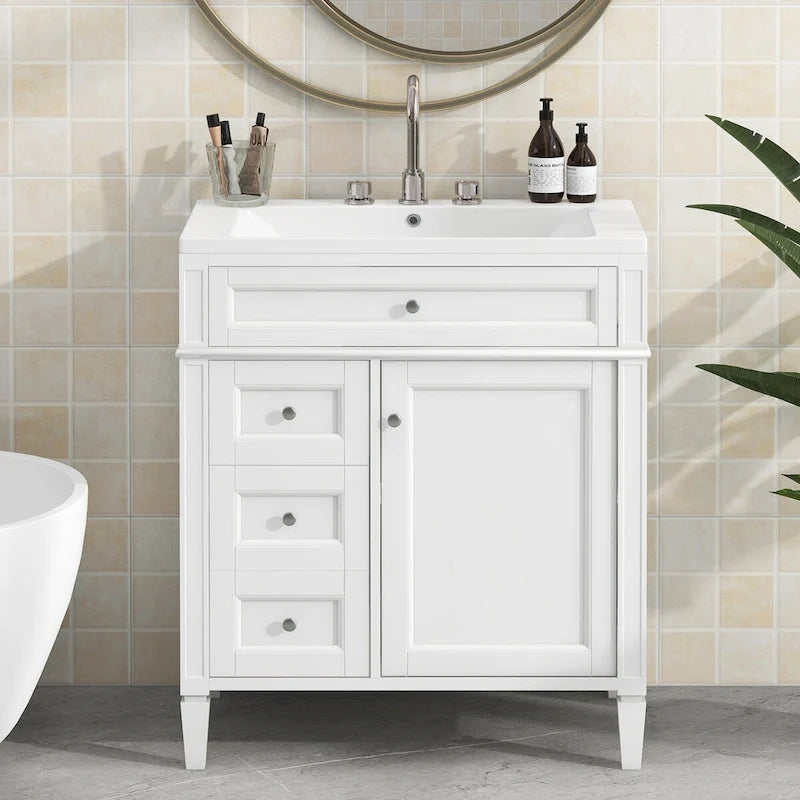 Bathroom Vanity with Top, Sink and Tip-Out Drawer