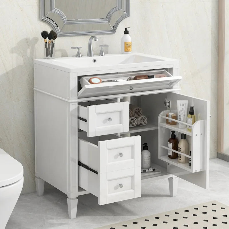 Bathroom Vanity with Top, Sink and Tip-Out Drawer