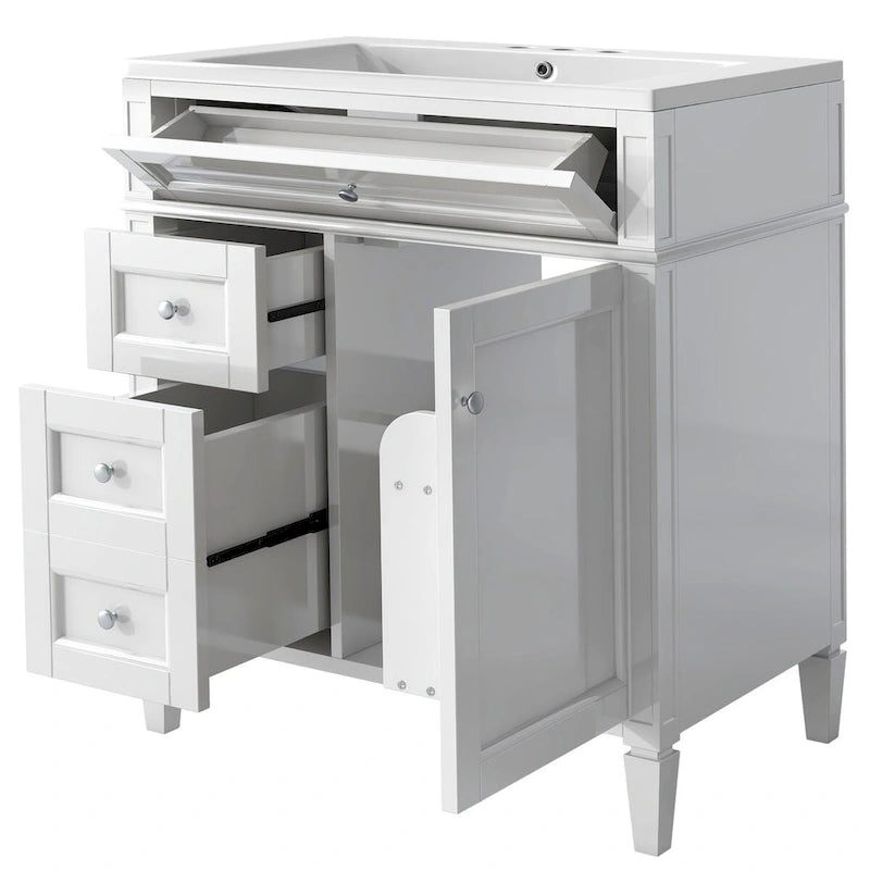 Bathroom Vanity with Top, Sink and Tip-Out Drawer