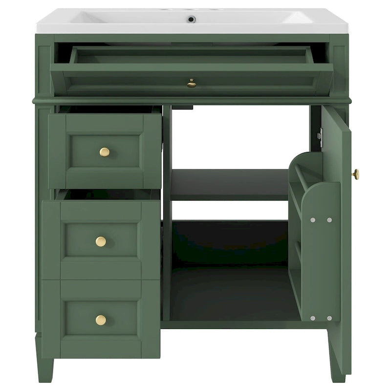 Bathroom Vanity with Top, Sink and Tip-Out Drawer