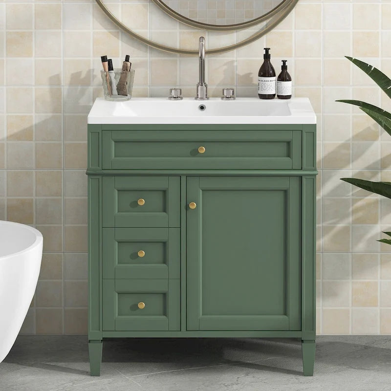 Bathroom Vanity with Top, Sink and Tip-Out Drawer