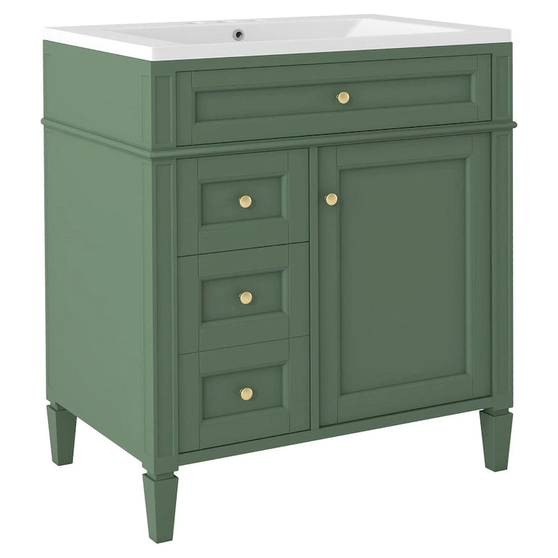 Bathroom Vanity with Top, Sink and Tip-Out Drawer