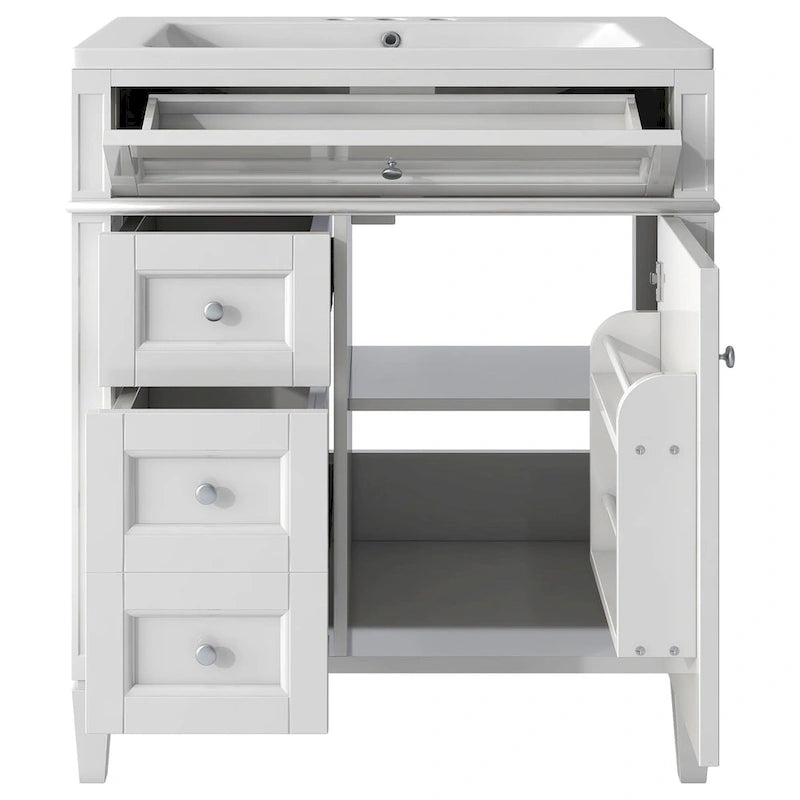 Bathroom Vanity with Top, Sink and Tip-Out Drawer