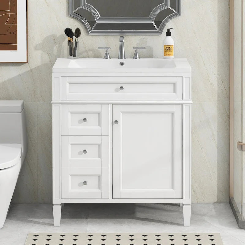 Bathroom Vanity with Top, Sink and Tip-Out Drawer