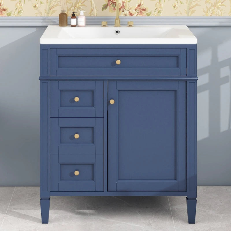 Bathroom Vanity with Top, Sink and Tip-Out Drawer