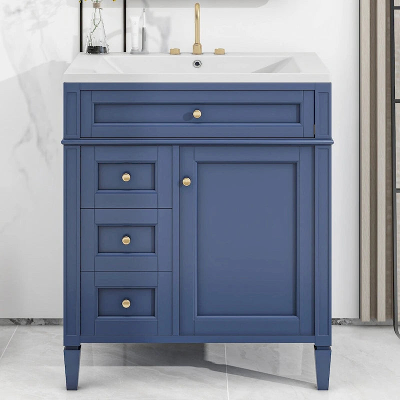 Bathroom Vanity with Top, Sink and Tip-Out Drawer