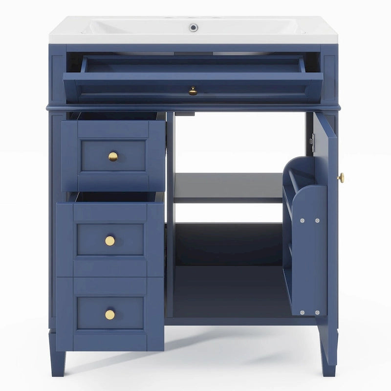 Bathroom Vanity with Top, Sink and Tip-Out Drawer