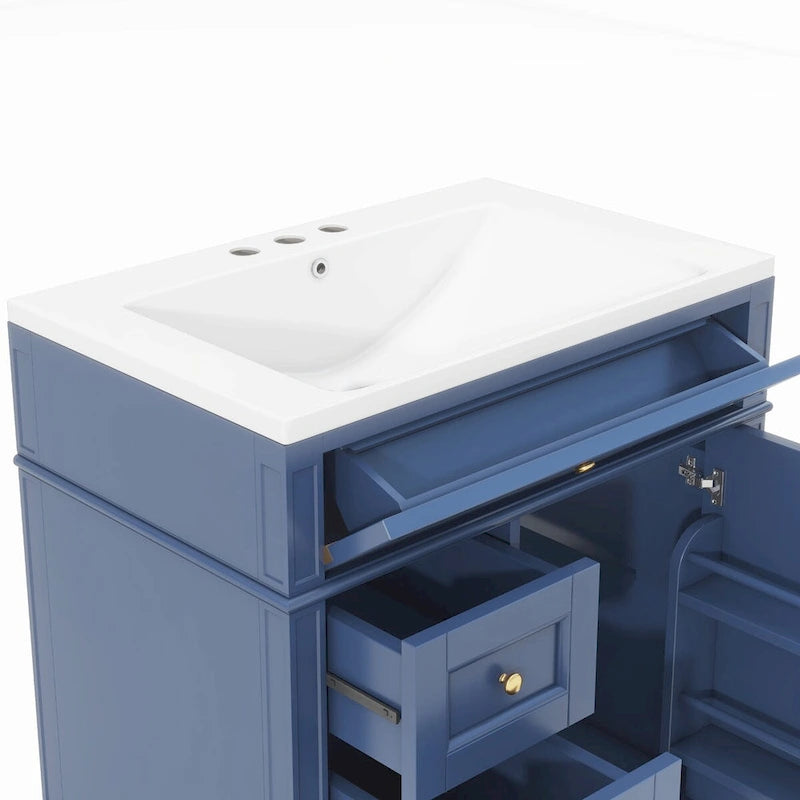 Bathroom Vanity with Top, Sink and Tip-Out Drawer