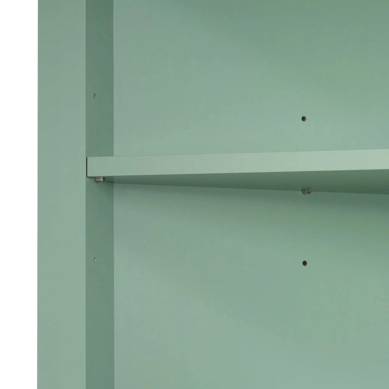 69" Tall Wood 1-Door Bathroom Cabinet in Green with Adjustable Shelf