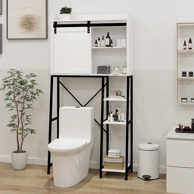 Above the Toilet Storage Cabinet with Bathroom Shelf