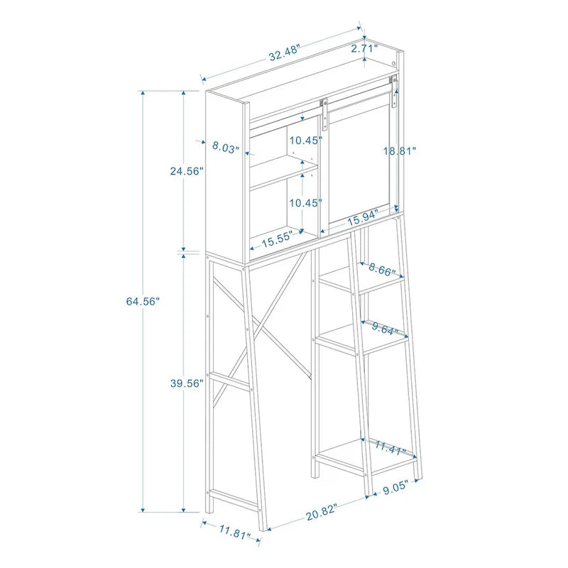 Above the Toilet Storage Cabinet with Bathroom Shelf