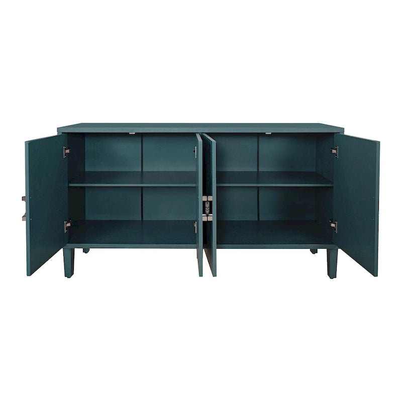 4-Door Storage Cabinet with Adjustable Shelf
