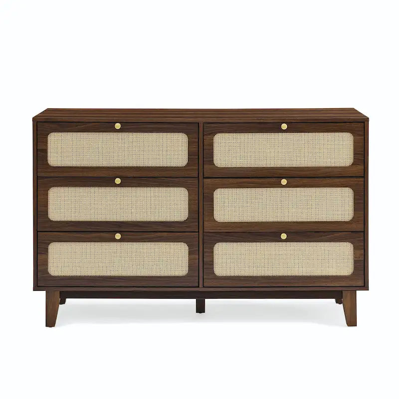 6-Drawer Rattan Storage Cabinet