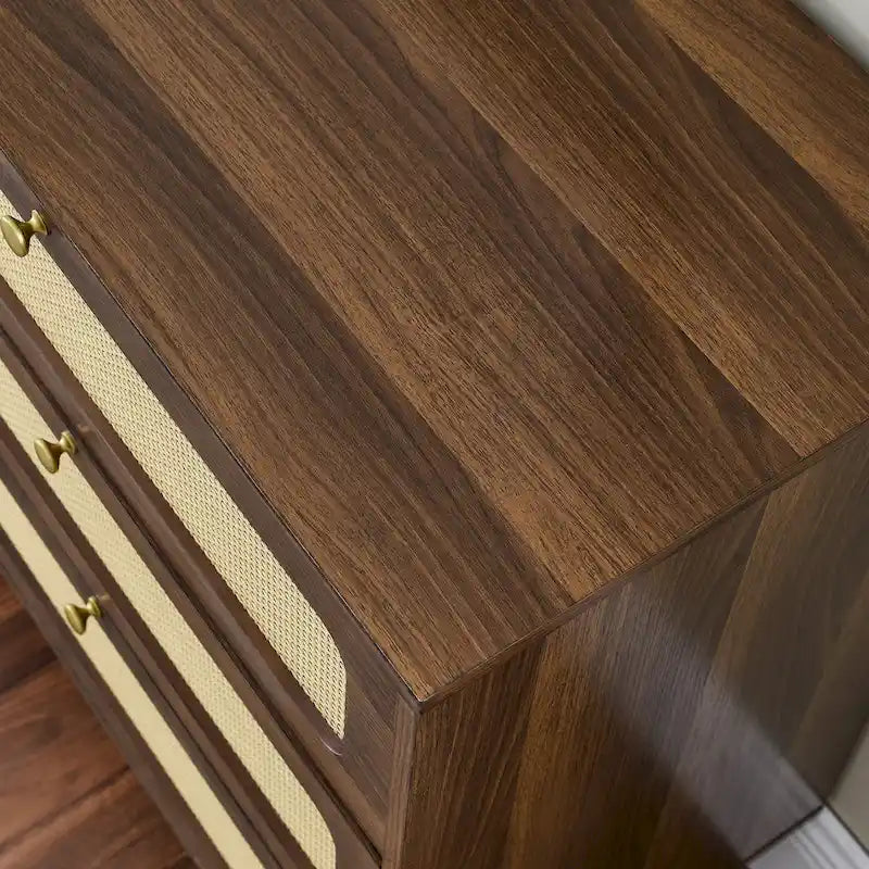 6-Drawer Rattan Storage Cabinet