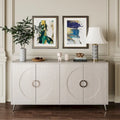 Modern Lacquered 4-Door Wooden Cabinet Sideboard for Living Room